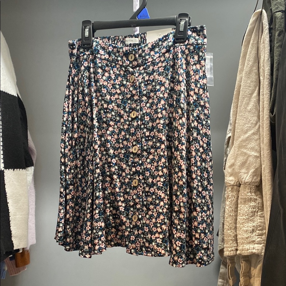 Maurices Black and Tan Mini Skater Skirt